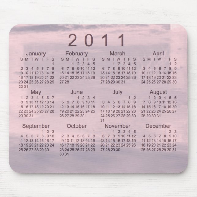 2011 Landscape Calendar Mouse Pad (Front)