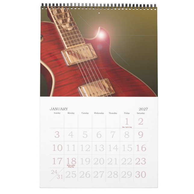 2011 music calendar (Jan 2027)