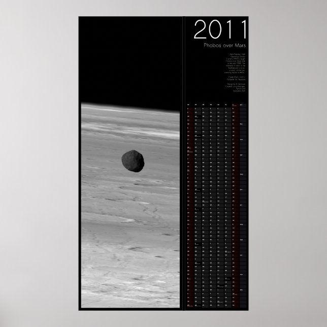 2011 Phobos over Mars Poster (Front)