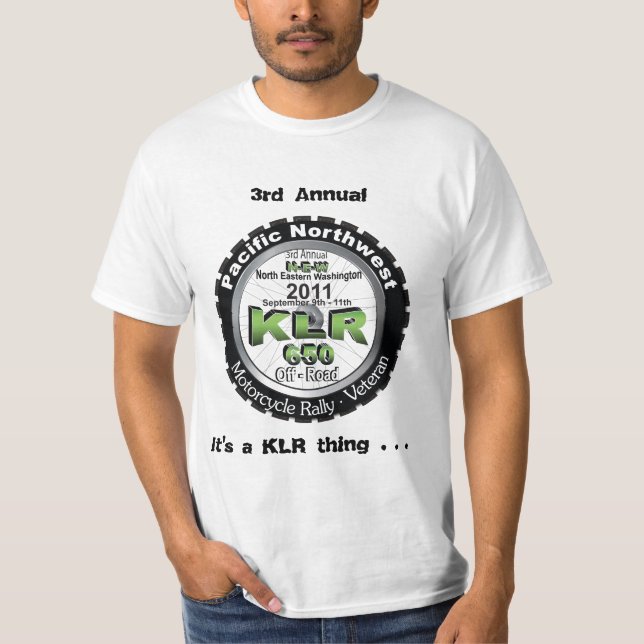 2011 Rally logo 3rd annual KLr Thing Front only T-Shirt (Front)