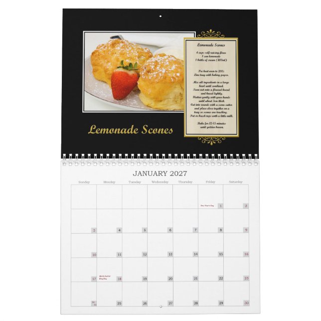 2011 Recipe Calendar (Jan 2027)
