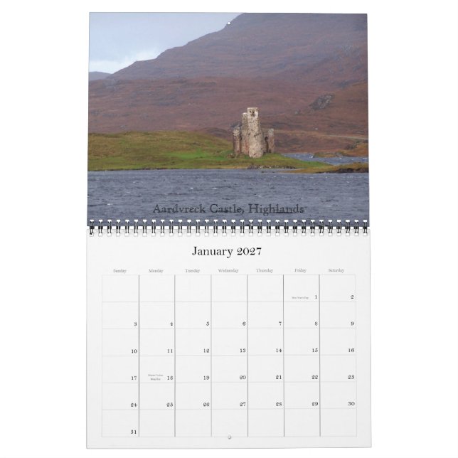 2011 Scottish Castles Calendar (Jan 2027)