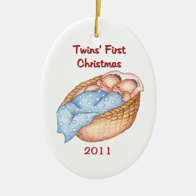 2011 Twins FIrst Christmas Ornament (Front)