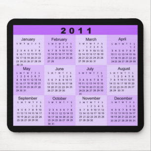 2011 Year at a Glance Calendar Mouse Pad