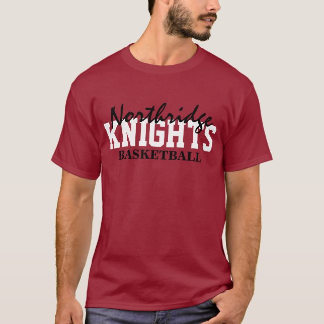 2012-13 Northridge Basketball Personalized LS Tee (Front)