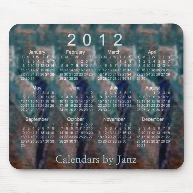 2012 3D Calendar Mouse Pad (Front)