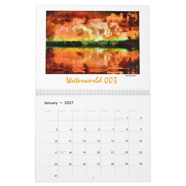 2012 Aleagraph Calendar (Jan 2027)