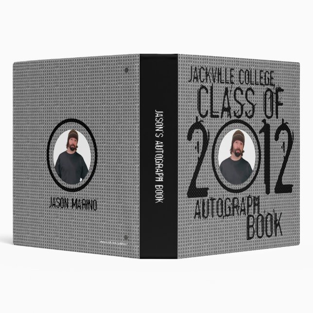 2012 Autograph Graduation Book Binder Grey (Background)