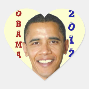 2012 BARACK OBAMA_ HEART STICKER