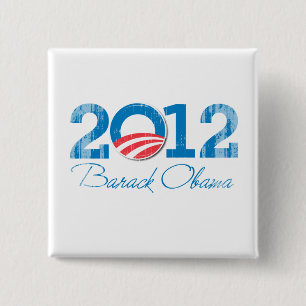 2012 - Barack Obama - Vintage.png 2 Inch Square Button
