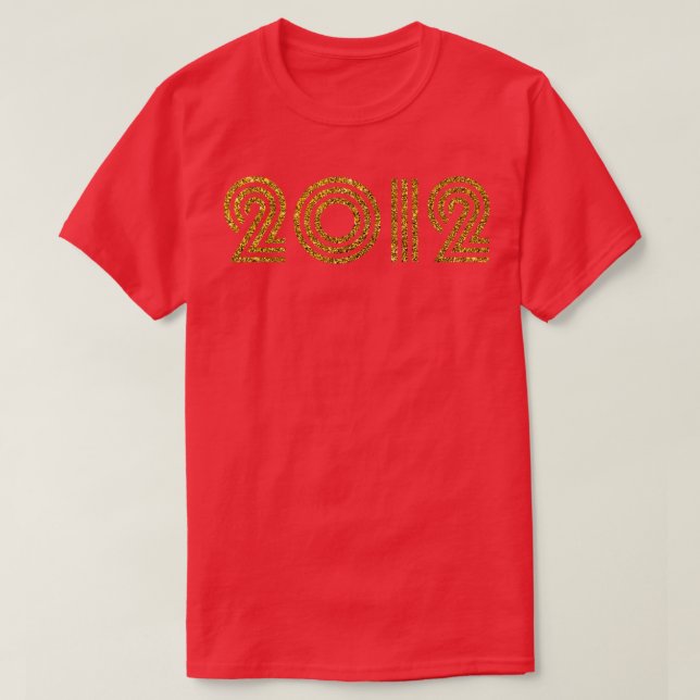 2012 Birth Year Glitter Effect T-Shirt (Design Front)