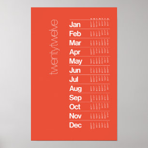 2012 Calendar Poster – Helvetica Grid System