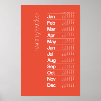 2012 Calendar Poster – Helvetica Grid System
