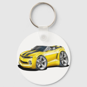 2012 Camaro Yellow-Black Convertible Keychain