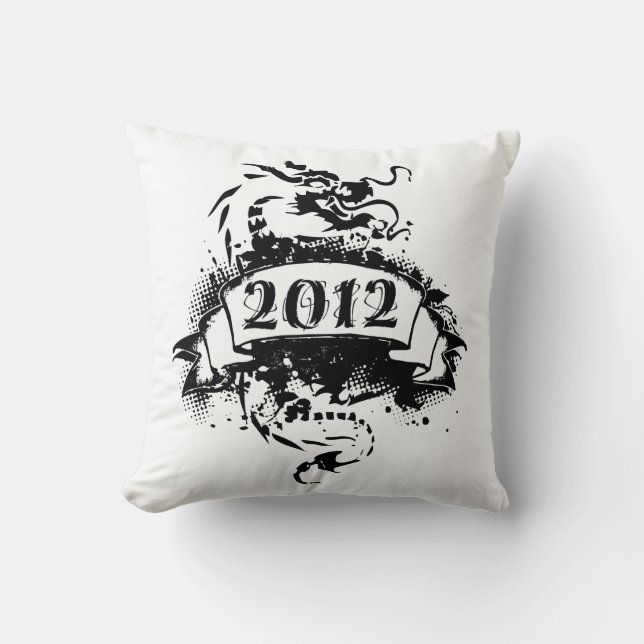 2012 - Dragon noir - Coussin (Recto)