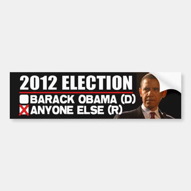 2012 Election - Anti Obama Bumper Sticker (Front)