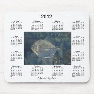 2012 Fish Calendar Mouse Pad