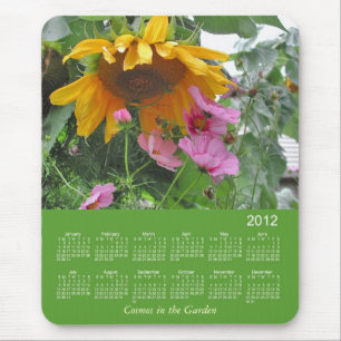 2012 Floral Calendar Mouse Pad