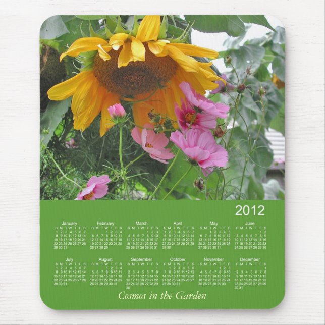 2012 Floral Calendar Mouse Pad (Front)