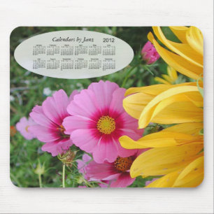 2012 Floral Calendar Mouse Pad