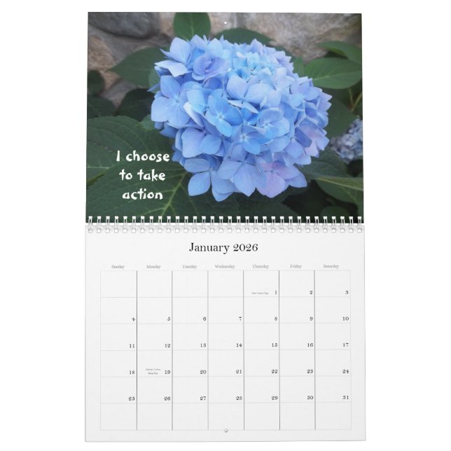 2012 Flowers Calendar (Jan 2026)