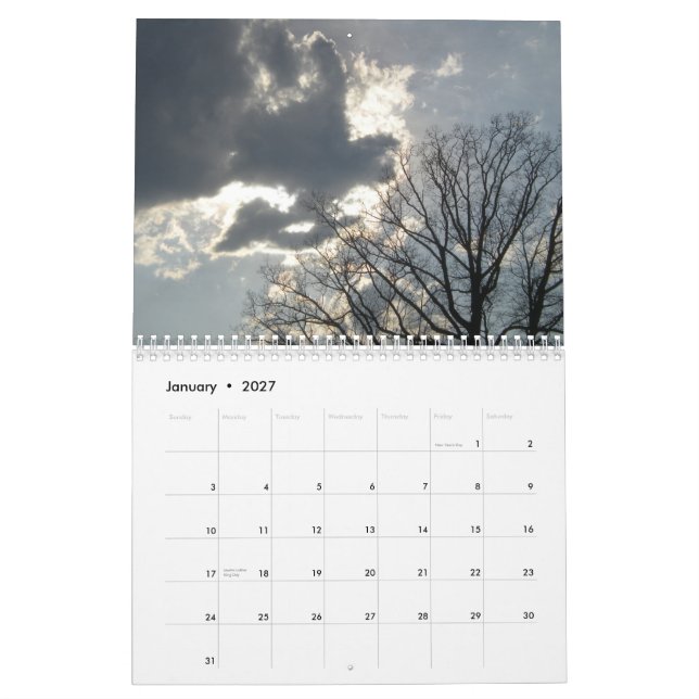 2012 Flowers Calendar (Jan 2027)