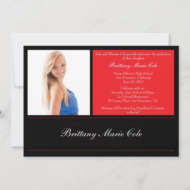 2012 Graduation Announcement (Front)