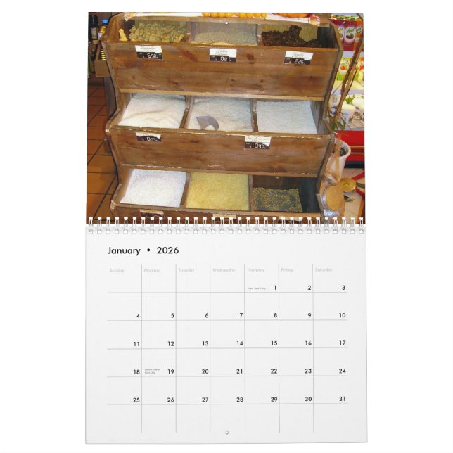 2012 Greek Supermarket Calendar (Jan 2026)