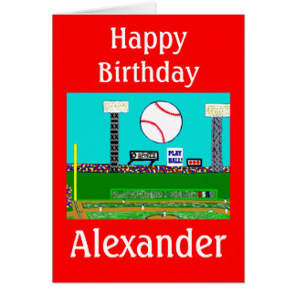 2012 Kid Sport Baseball Personalized Birthday Card