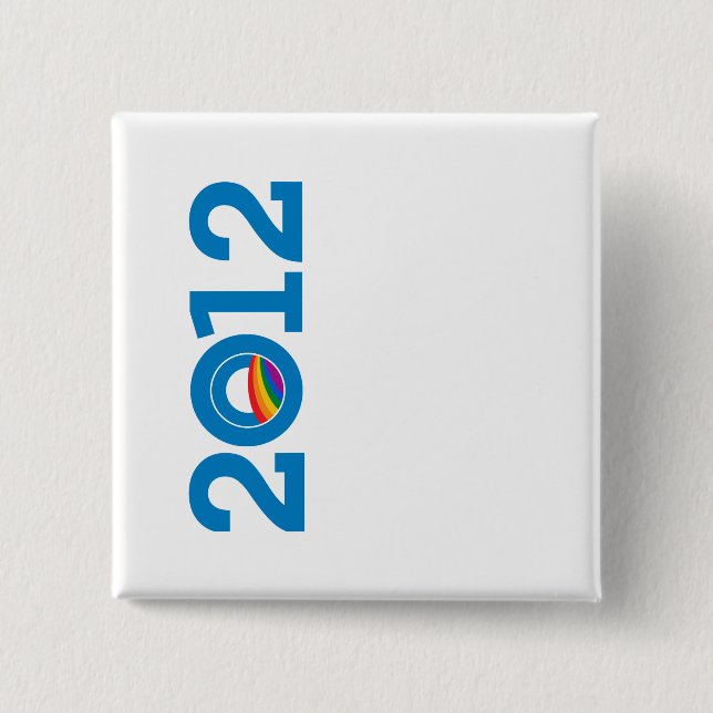 2012 PRIDE OBAMA 2 INCH SQUARE BUTTON (Front)