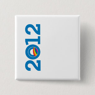 2012 PRIDE OBAMA 2 INCH SQUARE BUTTON