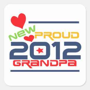 2012 Proud Grandpa T-shirts and Gifts Square Sticker