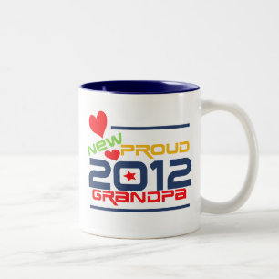 2012 Proud Grandpa T-shirts and Gifts Two-Tone Coffee Mug