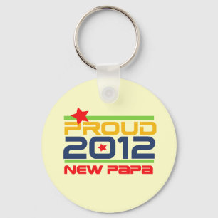 2012 Proud New Papa T-shirts and Gifts Keychain