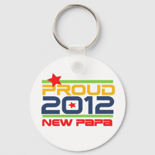 2012 Proud New Papa T-shirts and Gifts Keychain