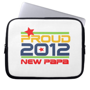 2012 Proud New Papa T-shirts and Gifts Laptop Sleeve