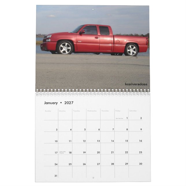 2012 Silverado SS Calendar (Jan 2027)