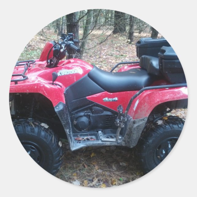 2012 Suzuki King Quad 500 Classic Round Sticker (Front)