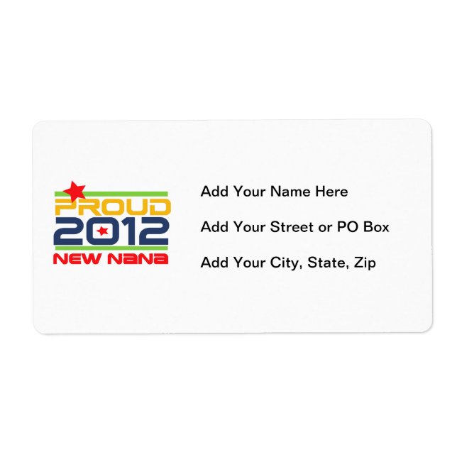 2012 T-shirts et cadeaux fiers de Nana (Devant)