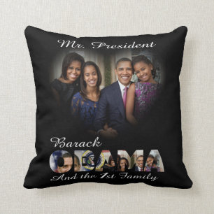 2012 US President Barack Obama re-Election Throw Pillow