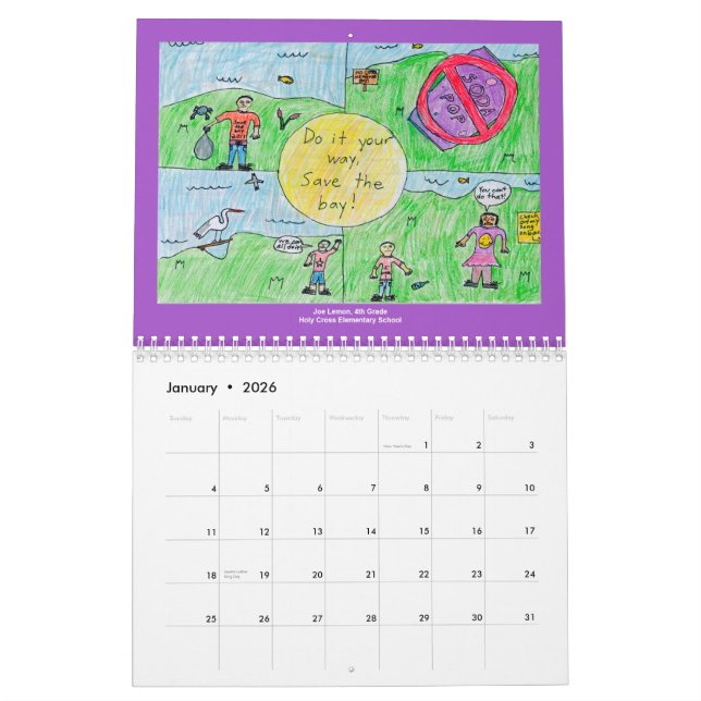 2012 WSSC Art Contest Calendar (Jan 2026)