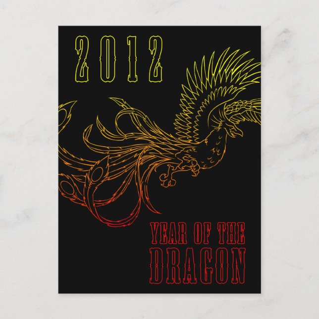 2012 : year of the dragon holiday postcard (Front)