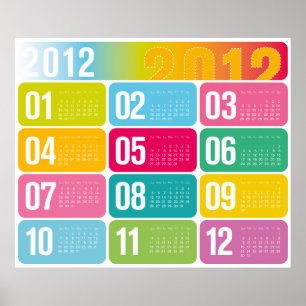 2012 Yearly Calendar Poster
