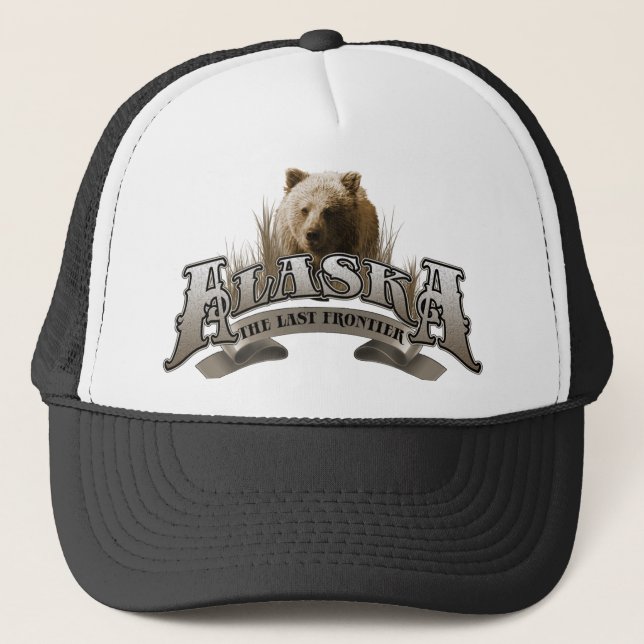 2013 Alaska with BEAR.png Trucker Hat (Front)