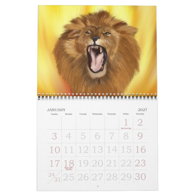 2013 Animal Calendar (Jan 2027)