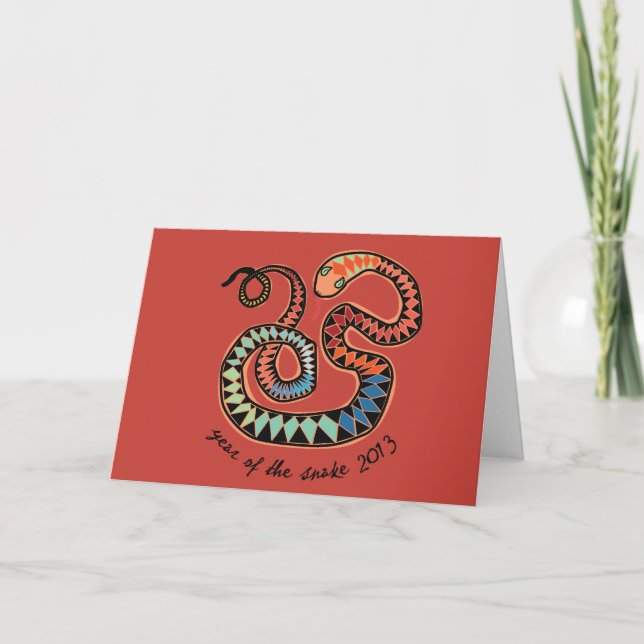 2013 ans de la carte de voeux de serpent (Devant)