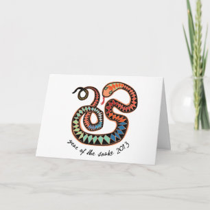 2013 ans de la carte de voeux de serpent
