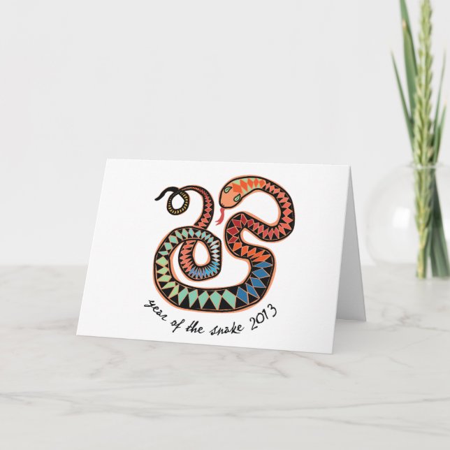 2013 ans de la carte de voeux de serpent (Devant)