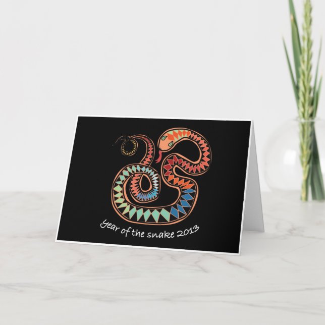 2013 ans de la carte de voeux de serpent (Devant)