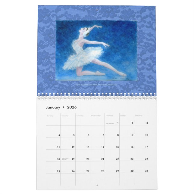 2013 Ballet Art Calendar (Jan 2026)